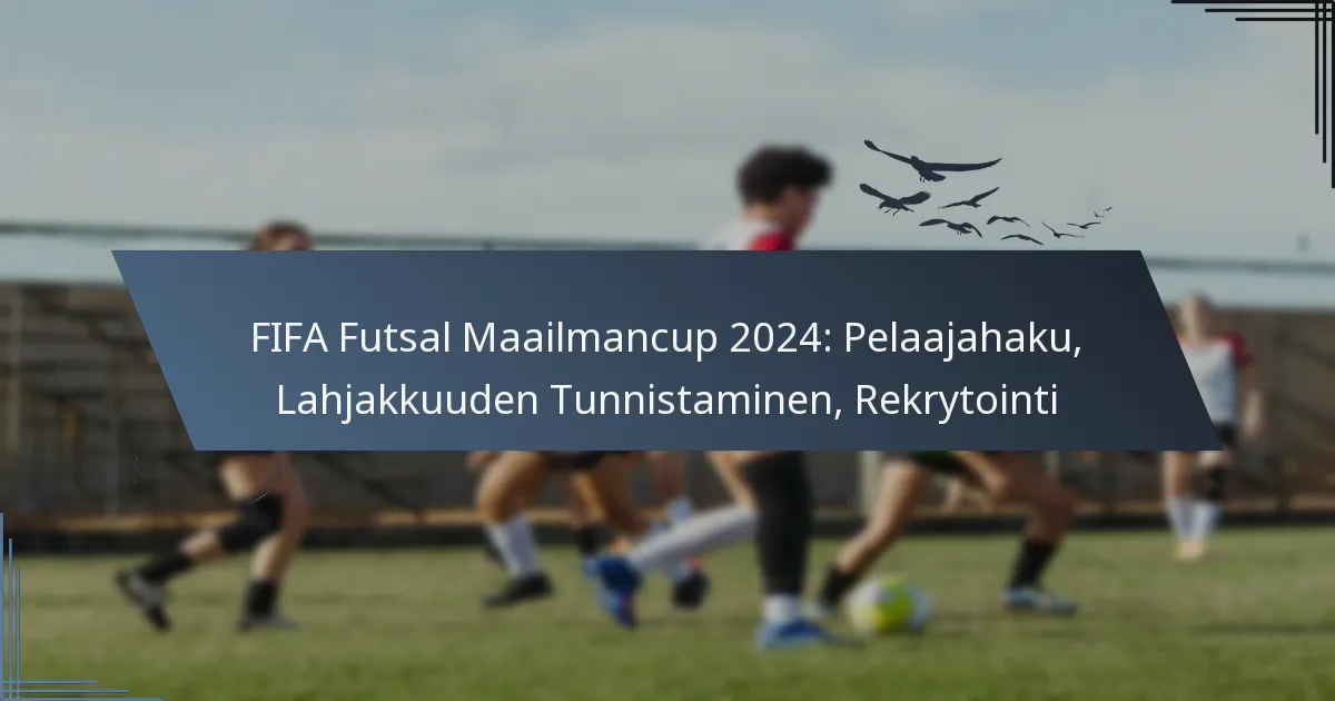 FIFA Futsal Maailmancup 2024: Pelaajahaku, Lahjakkuuden Tunnistaminen, Rekrytointi