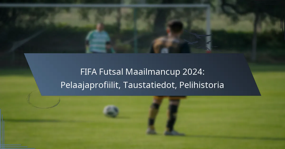 FIFA Futsal Maailmancup 2024: Pelaajaprofiilit, Taustatiedot, Pelihistoria