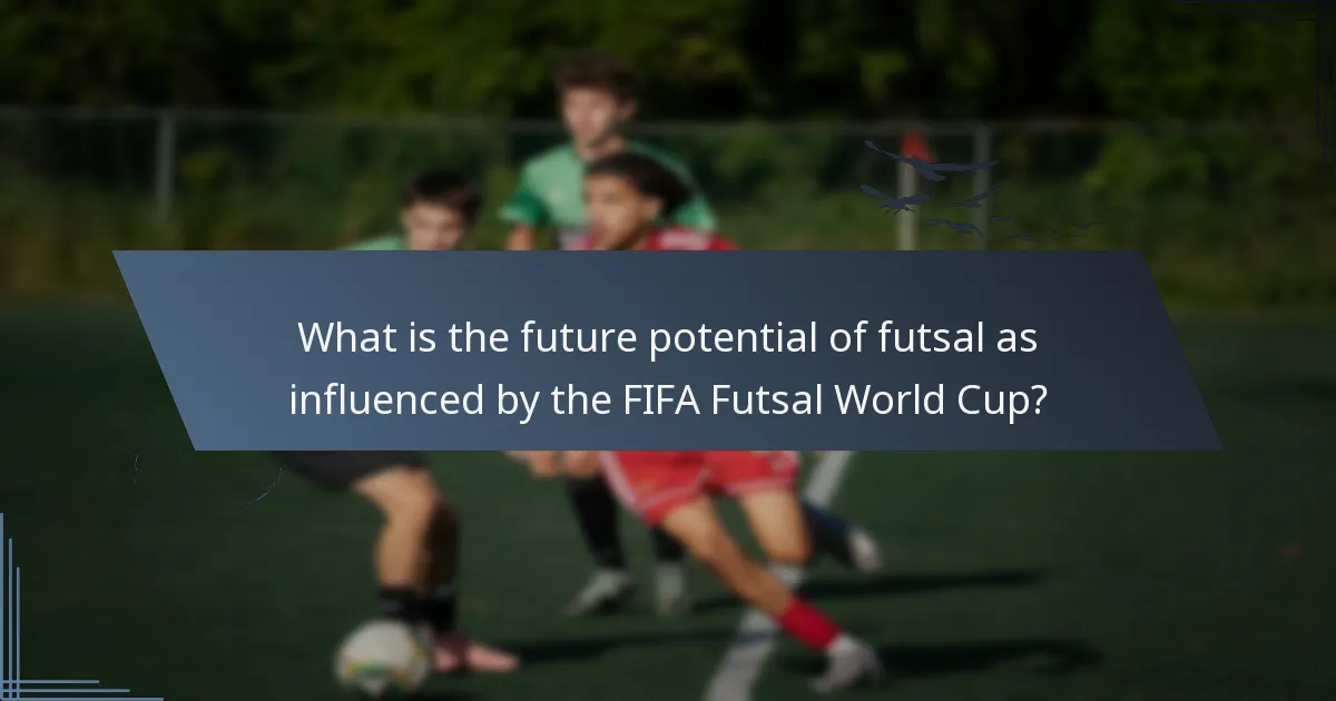 What is the future potential of futsal as influenced by the FIFA Futsal World Cup?